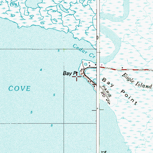 Topographic Map of Bay Point, NJ