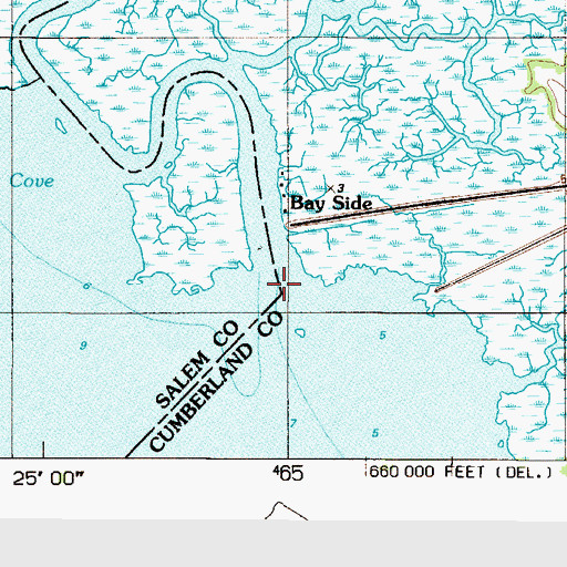 Topographic Map of Bay Side, NJ