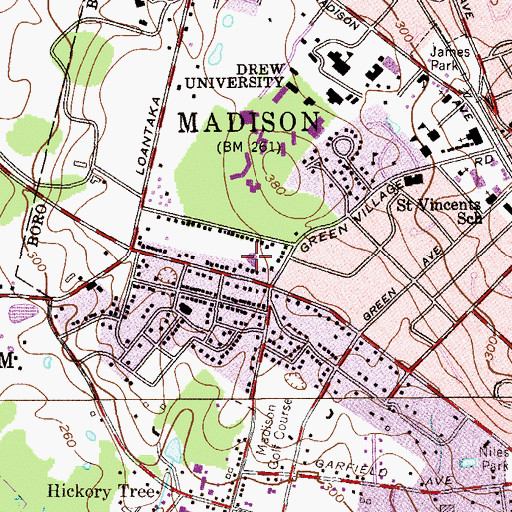 Topographic Map of Torey J Sabatini Elementary School, NJ
