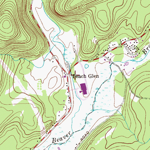 Topographic Map of Beach Glen, NJ