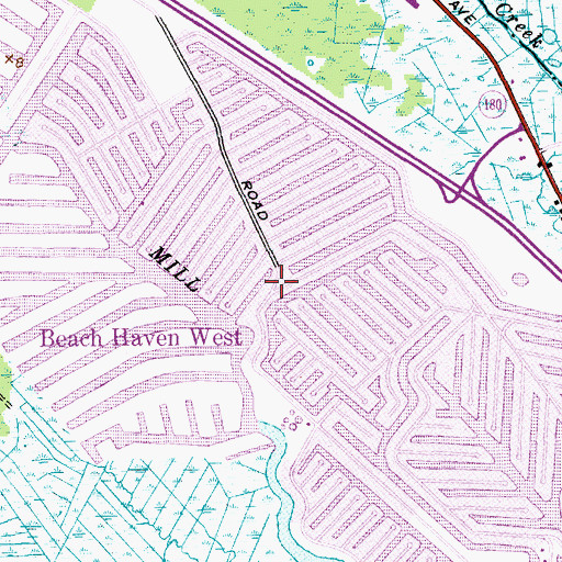 Topographic Map of Beach Haven West, NJ