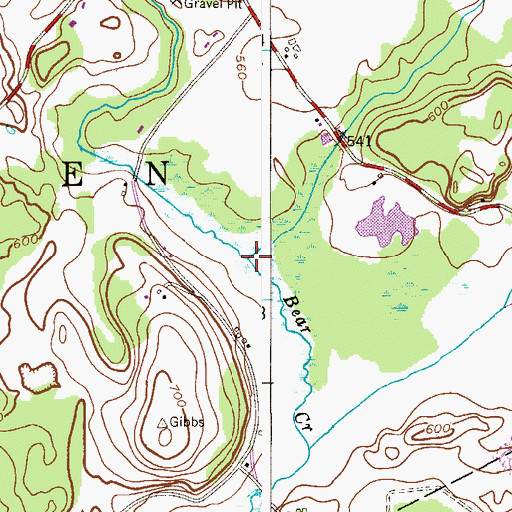 Topographic Map of Bear Brook, NJ