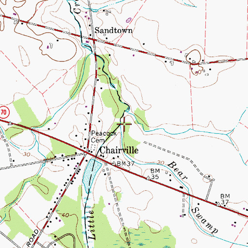 Topographic Map of Bear Swamp River, NJ