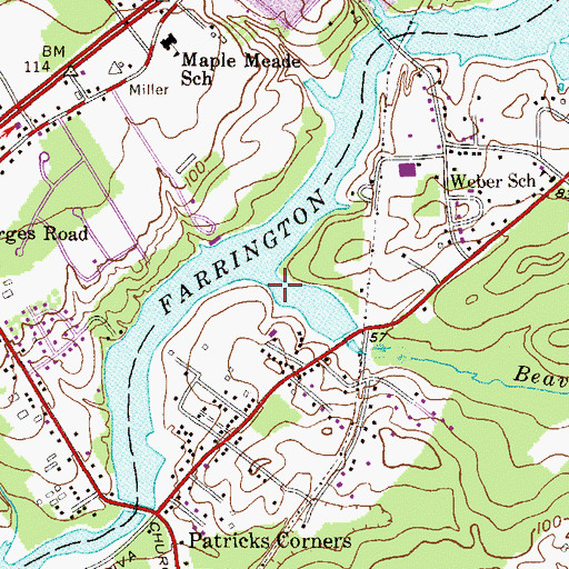 Topographic Map of Beaverdam Brook, NJ