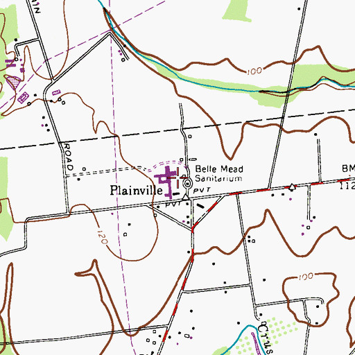 Topographic Map of Carrier Clinic, NJ