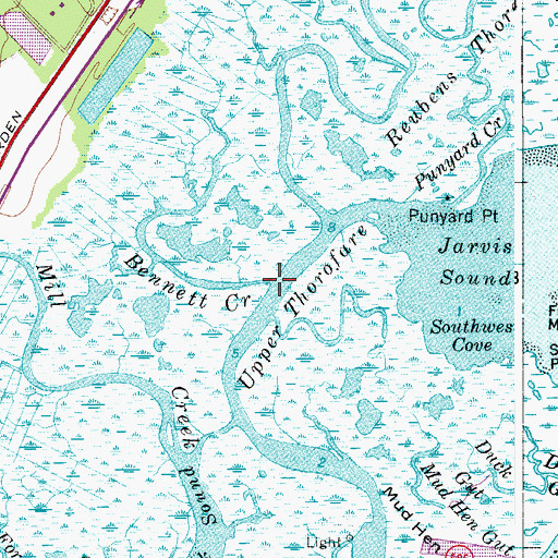 Topographic Map of Bennett Creek, NJ
