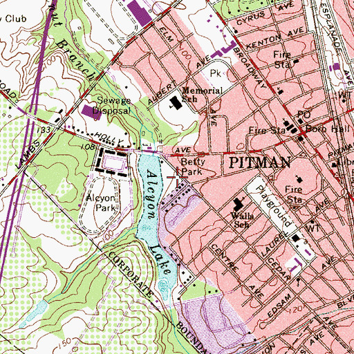 Topographic Map of Betty Park, NJ