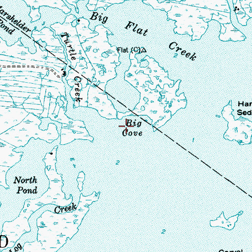 Topographic Map of Big Cove, NJ