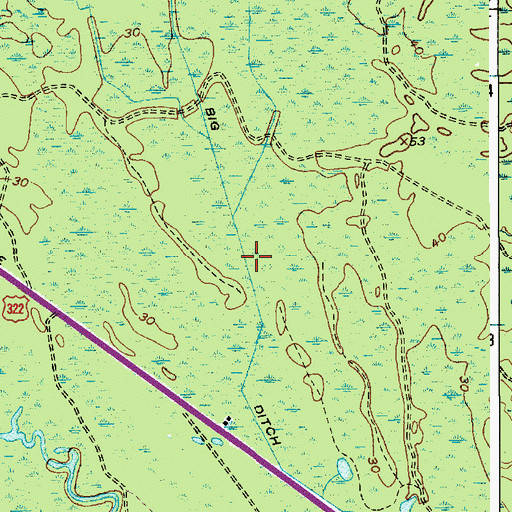 Topographic Map of Big Ditch, NJ