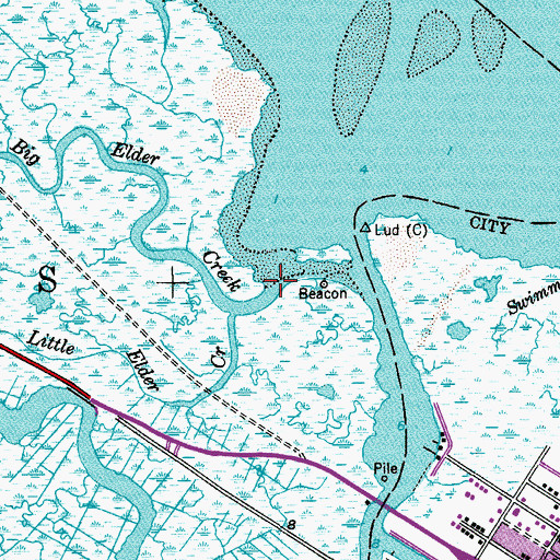 Topographic Map of Big Elder Creek, NJ