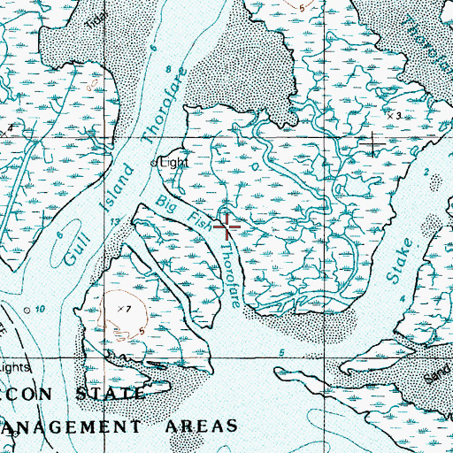 Topographic Map of Big Fish Thorofare, NJ