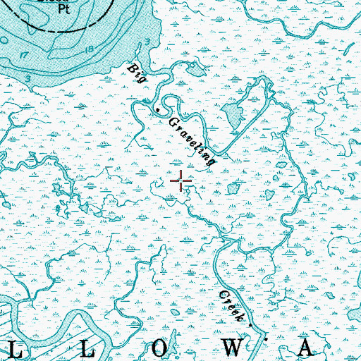 Topographic Map of Big Graveling Creek, NJ