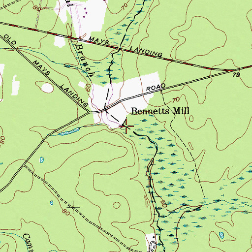 Topographic Map of Big Neal Branch, NJ