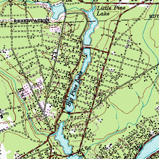 Topographic Map of Big Pine Lake, NJ