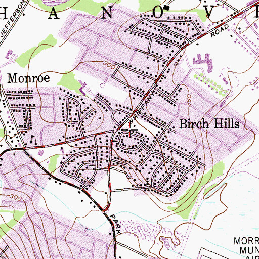 Topographic Map of Birch Hills, NJ
