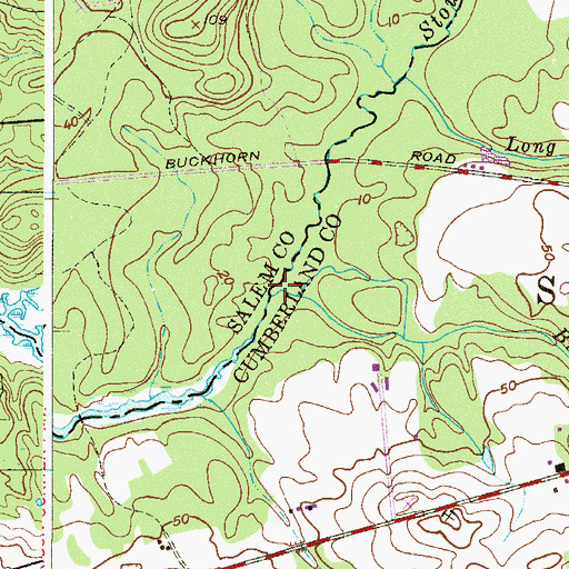 Topographic Map of Bishop Run, NJ
