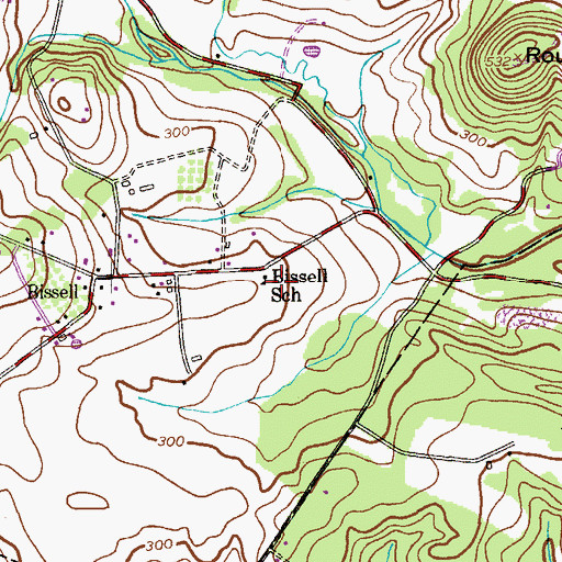 Topographic Map of Bissell School (historical), NJ