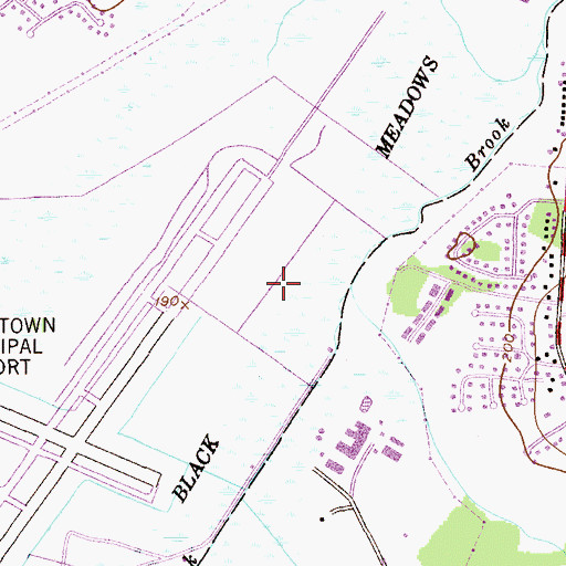 Topographic Map of Black Meadows, NJ