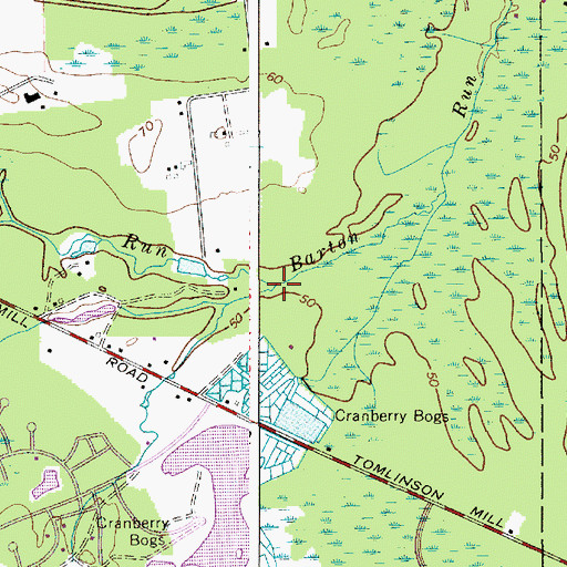 Topographic Map of Black Run, NJ