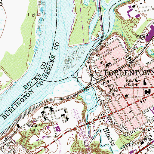 Topographic Map of Blacks Creek, NJ