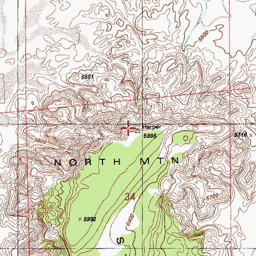 Topographic Map of North Mountain, AZ
