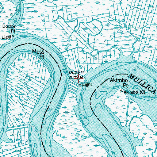 Topographic Map of Blood Ditch, NJ