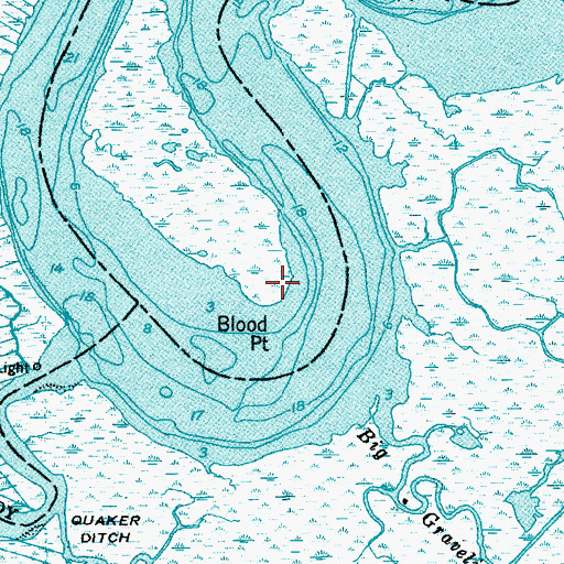 Topographic Map of Blood Point, NJ