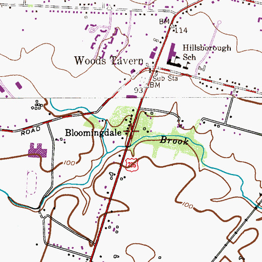Topographic Map of Bloomingdale, NJ