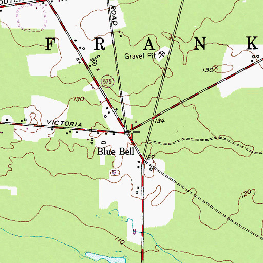 Topographic Map of Blue Bell, NJ