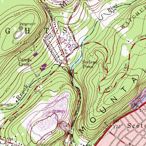 Topographic Map of Blue Brook, NJ
