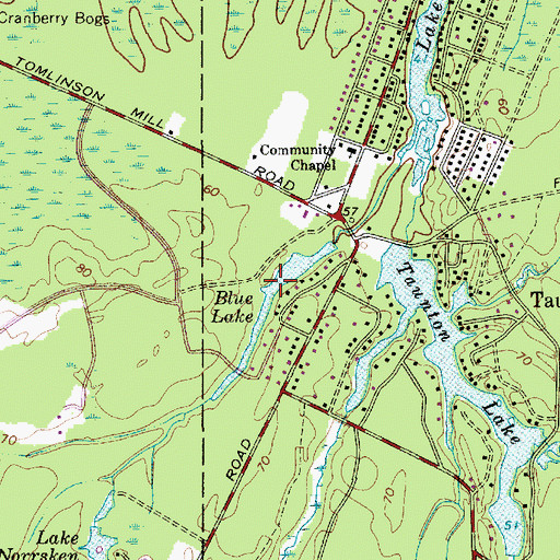 Topographic Map of Blue Lake, NJ