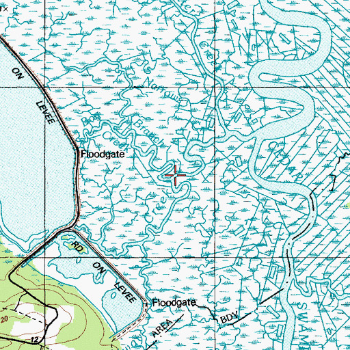 Topographic Map of Bog Branch Creek, NJ