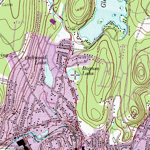 Topographic Map of Bogues Pond, NJ