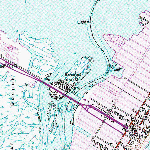 Topographic Map of Bonnet Island, NJ