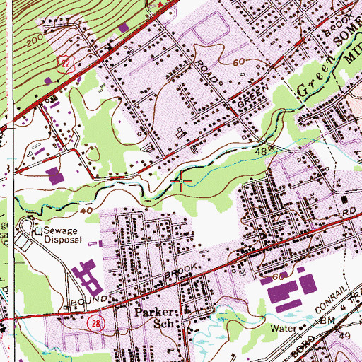 Topographic Map of Bonygutt Brook, NJ