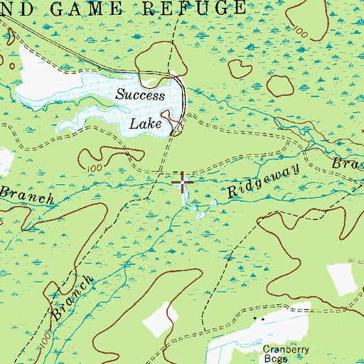 Topographic Map of Bordens Mill Branch, NJ