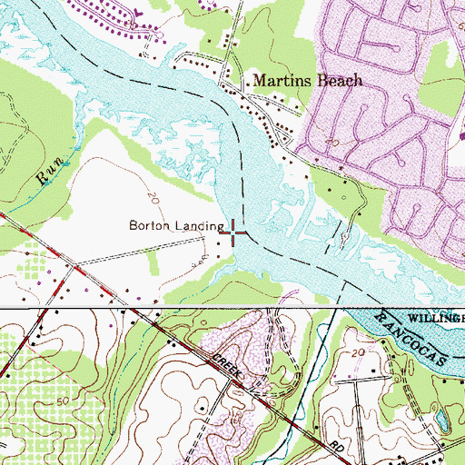 Topographic Map of Borton Landing, NJ