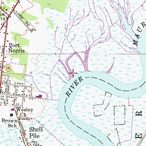 Topographic Map of Bowkers Run, NJ