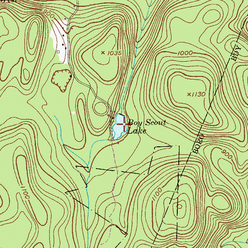 Topographic Map of Boy Scout Lake, NJ