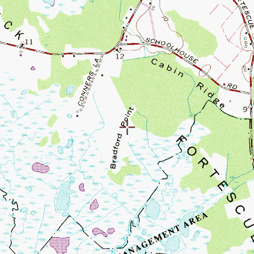 Topographic Map of Bradford Point, NJ