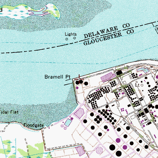 Topographic Map of Bramell Point, NJ