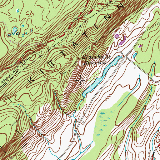 Topographic Map of Branchville Reservoir, NJ