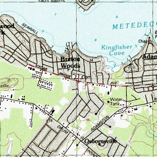 Topographic Map of Breton Woods, NJ