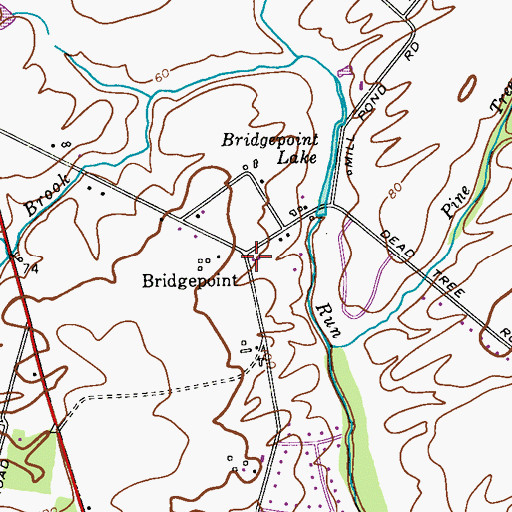 Topographic Map of Bridgepoint, NJ