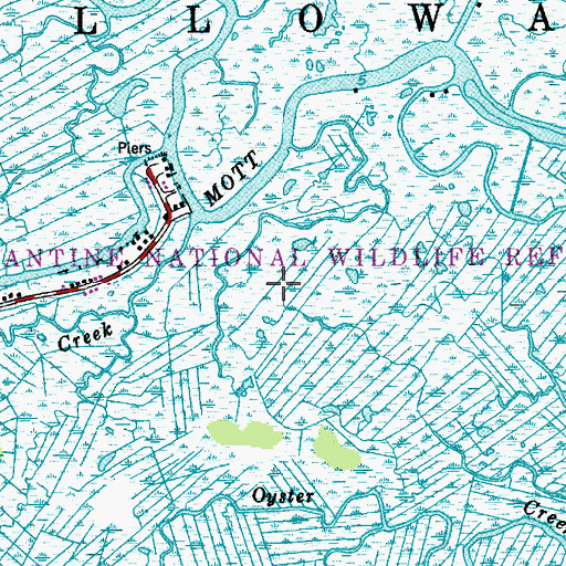 Topographic Map of Brigantine National Wildlife Refuge, NJ