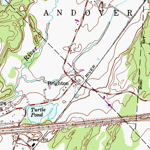 Topographic Map of Brighton, NJ
