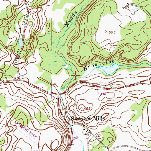 Topographic Map of Brookaloo Swamp, NJ