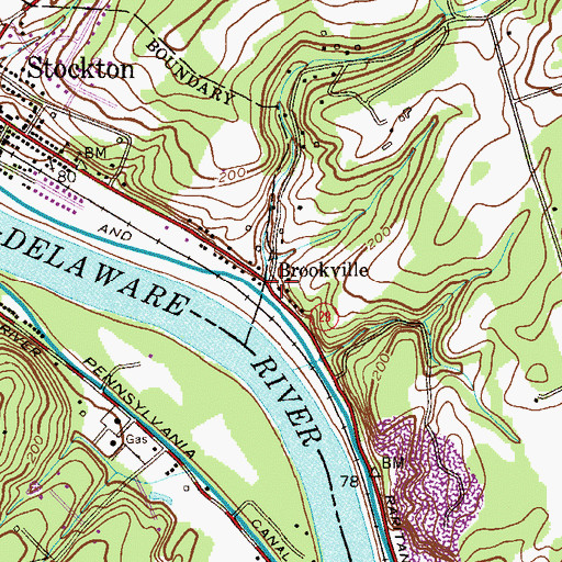 Topographic Map of Brookville, NJ