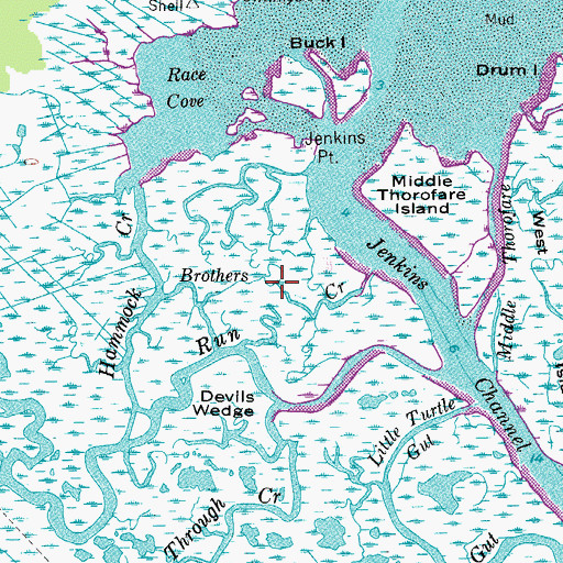 Topographic Map of Brothers Creek, NJ