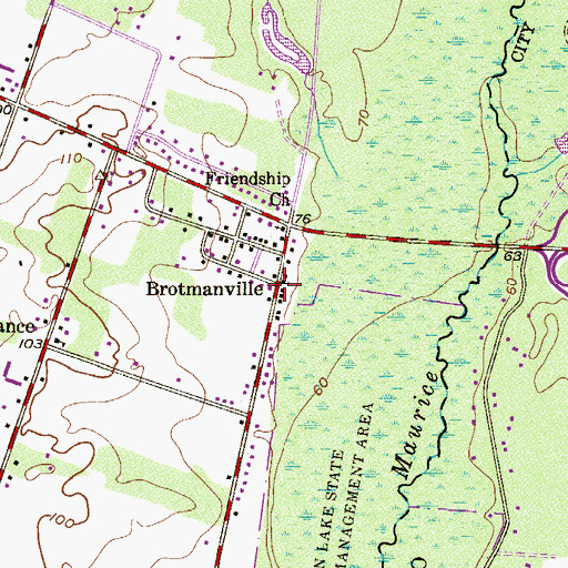 Topographic Map of Brotmanville, NJ